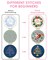 Christmas Embroidery Kit for Adult Beginners, 3 Sets Embroidery Stitch Practice kit Include Embroidery Cloth Hoops Threads for Craft Lover Hand Stitch